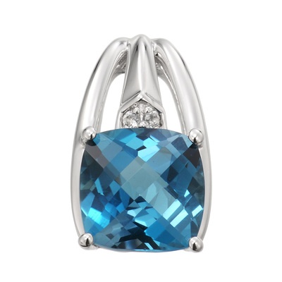 SS ロンドンブルートパーズ&ホワイトトパーズペンダントヘッド