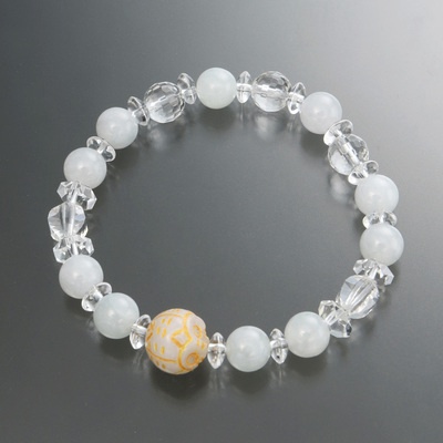 幸せのふくろう 翡翠サークルブレス 成功運