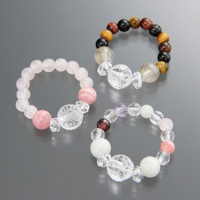 幸せのふくろう サークルリング 3点セット