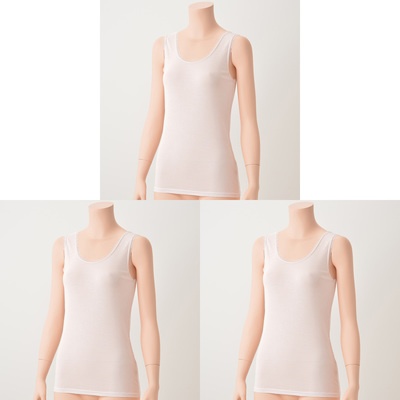  爽風 シルク入りタンクトップ 3枚組