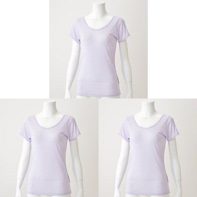  爽風 シルク入り3分袖 3枚組