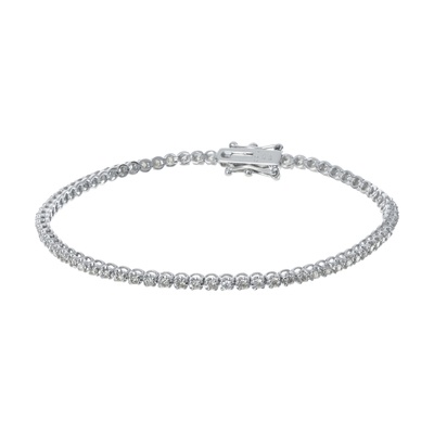 18K ダイヤモンド テニスブレスレット 計1.0ctUP