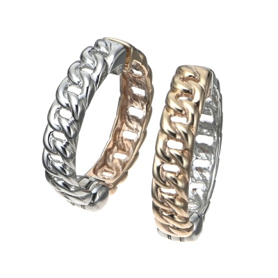  10KWG/YG リバーシブルキヘイデザイン ピアリング ラージ - 720112