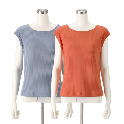  ツインクロス リブブラTシャツ カラーが選べる2点セット - 721562