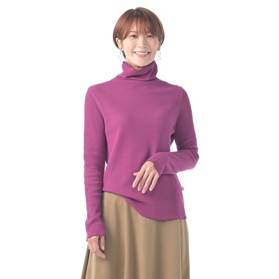 KidsAngel ワッフルタートルネックプルオーバー