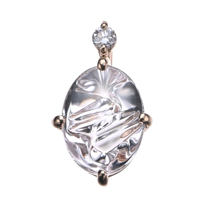  18KRG モルガナイト&ダイヤ ペンダントヘッド [Sakura] - 732493