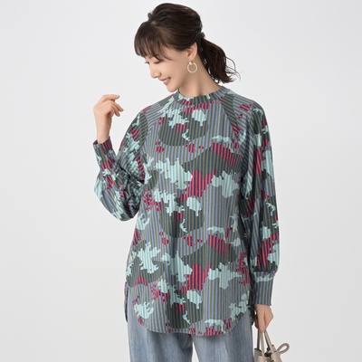 calma カモフラストライプチュニック