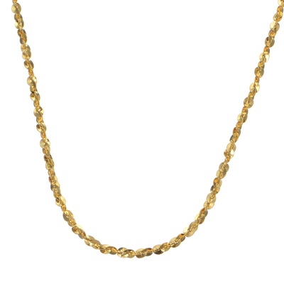 純金 ツイスティミラーチェーン ネックレス スライド式アジャスター付