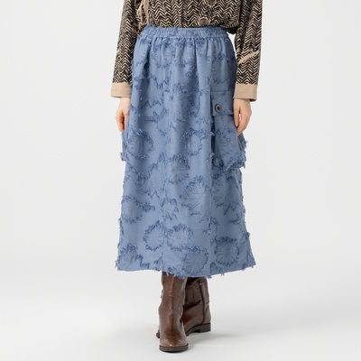  calma 裾アレンジ カットジャガードスカート - 733773