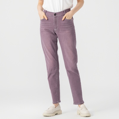 calma スタイリッシュカラーデニムパンツ