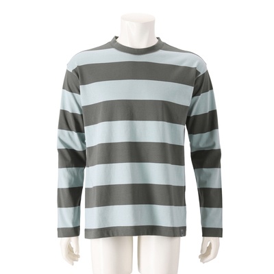 Lucca Uomo alla moda ロングスリーブボーダーTシャツ