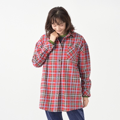 GRC モールチェック柄シャツチュニック