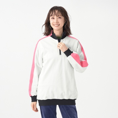 GRC カラーコンビハーフジップPO