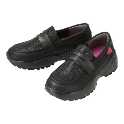 SUPERLADY by KY サイドゴム入りキラキラローファー