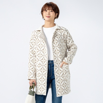 Provador もこもこモールヤーンニットコート