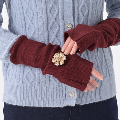 Pixie Heart ビジュー付ニットグローブ