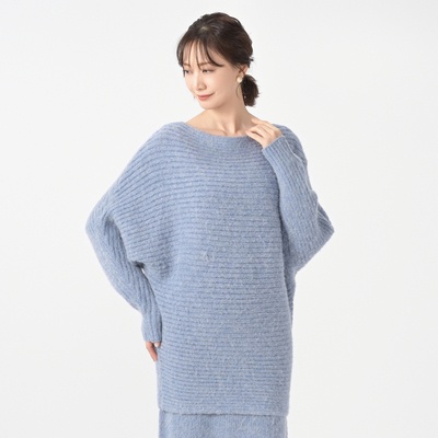 Anne Coquine ウールミックスニットマルチウェイプルオーバー