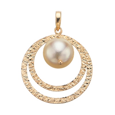 18KYG アコヤ真珠ナチュラルカラーペンダントヘッド 8mm