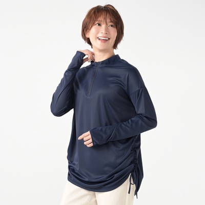  ミズノ 着る木陰 遮熱UV 2WAY長袖プルオーバー