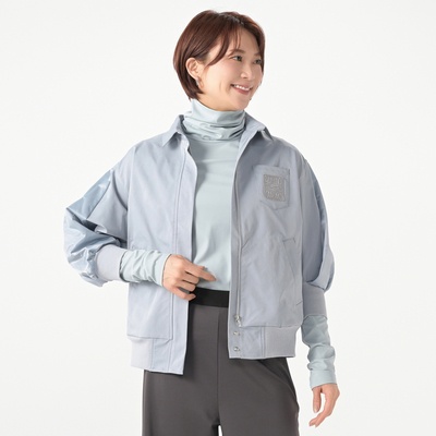  MASAGO ボリューミー袖の異素材ドッキングブルゾン - 738665