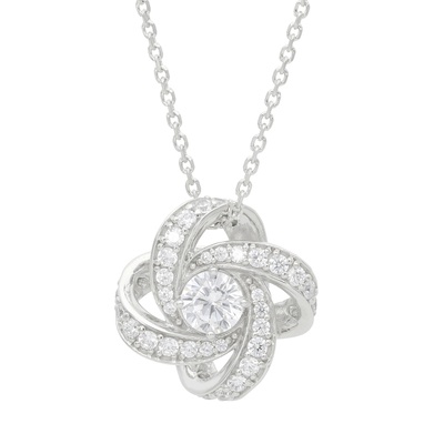 DIAMONIQUE SV925 クワトロラインペンダント 計1.08ct