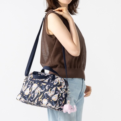 NaRaYa コンパクトボストンバッグ チャーム付き