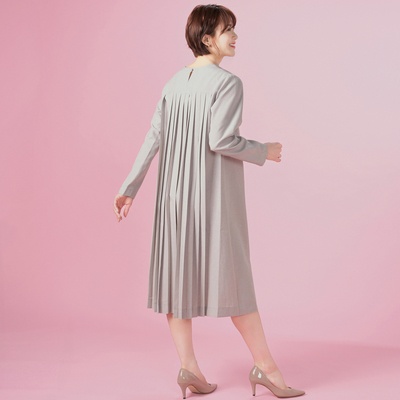 Provador バックプリーツフレアワンピース