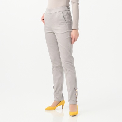 Pixie Heart 釦デザイン ハイストレッチデニムパンツ