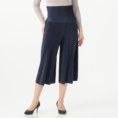 SPECCHIO シャトルプリーツフリーサイズキュロットフレアパンツ