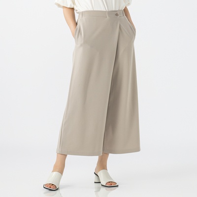 day to day スポンと履けるラップ風ワイドパンツ