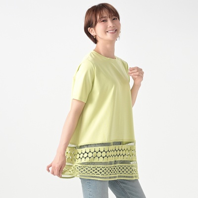 Provador グラフィカル刺繍レースチュニック