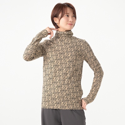  MASAGO プリントロングスリーブハイネックTシャツ - 740407