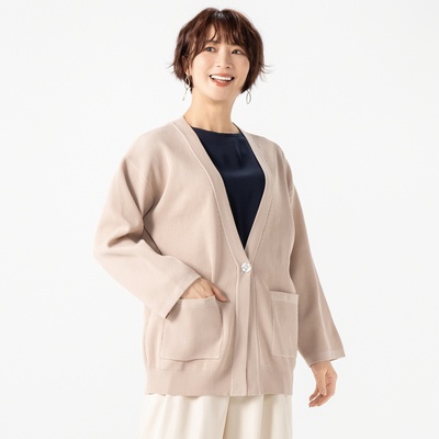 YukaKoshino リサイクル糸のニットカーディガン