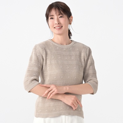 Coeur sucre 透かし編みニットプルオーバー