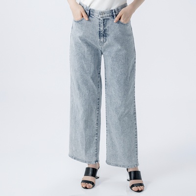Coeur sucre ワイドストレートストレッチデニムパンツ