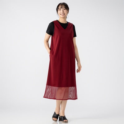 day to day メッシュ切替マルタンガル付ジャンパースカート