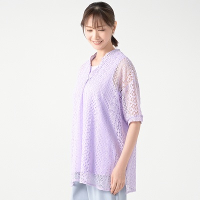 Provador 総レーストップス&スーピマ綿タンクトップ2点セット