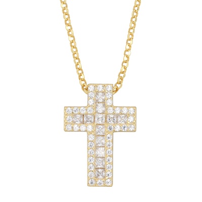 エイメン シルバー925 ラグジュアリークロスデザインペンダント