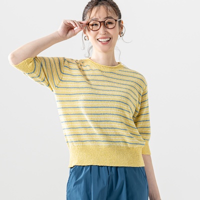 Carney ブークレーボーダーニットプルオーバー