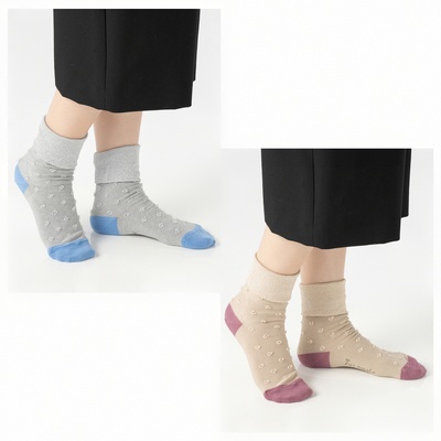 KawaiOkadaもしゃもしゃラメソックス2足組 日本製