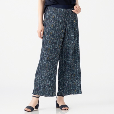 calma シー&フォレストプリント プリーツパンツ