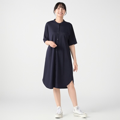  エニワイズ さらっと羽織れるロングシャツワンピース - 743019