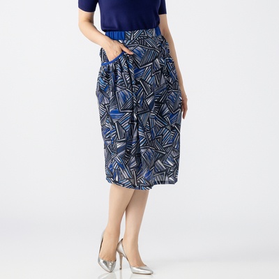 SUPERLADY ボタニカルプリントバルーンペンシルスカート