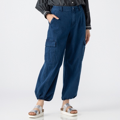 Remite デニム&レースカーゴパンツ