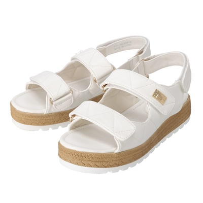 HIROKO KOSHINO  FEMME 厚底キルティングサンダル