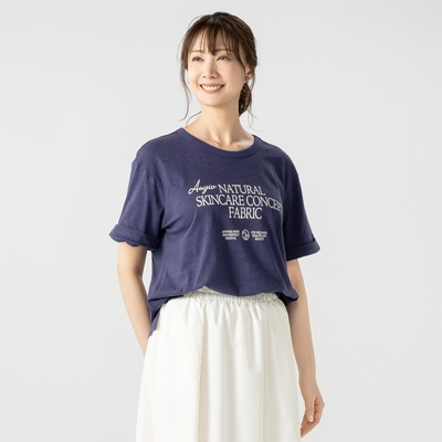  エニワイズ スラブ天竺のデザインロゴプルオーバー - 743989