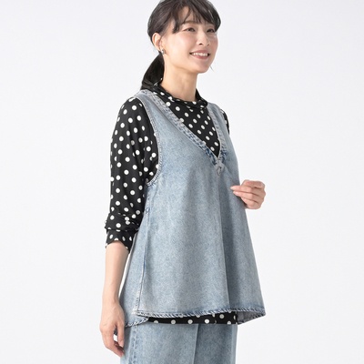 Coeur sucre しなやかデニム チュニックベスト