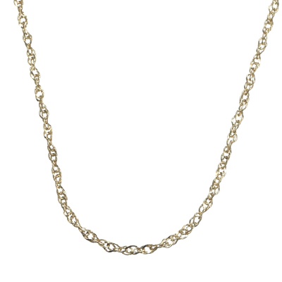 18KYG シャイニーツイストチェーン ネックレス 43cm