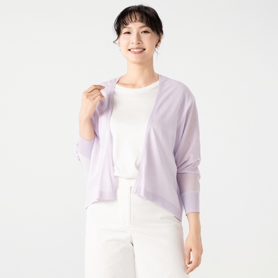  CARRIERE ラメニットトッパーカーディガン - 744334