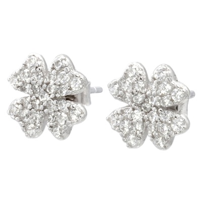 エイメン シルバー925 ラブクローバー デザイン ピアス